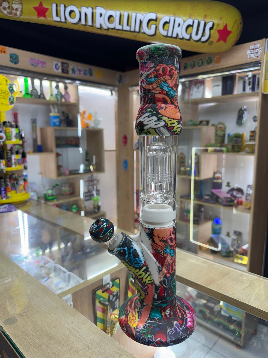 Bong Vidrio Siliconado Precolador