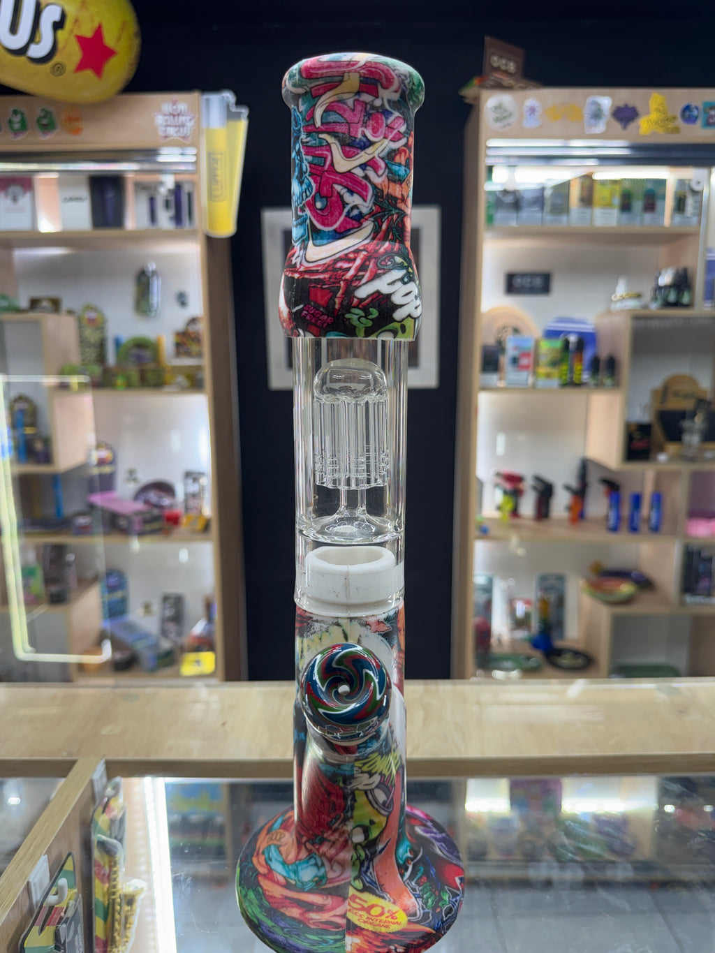 Bong Vidrio Siliconado Precolador