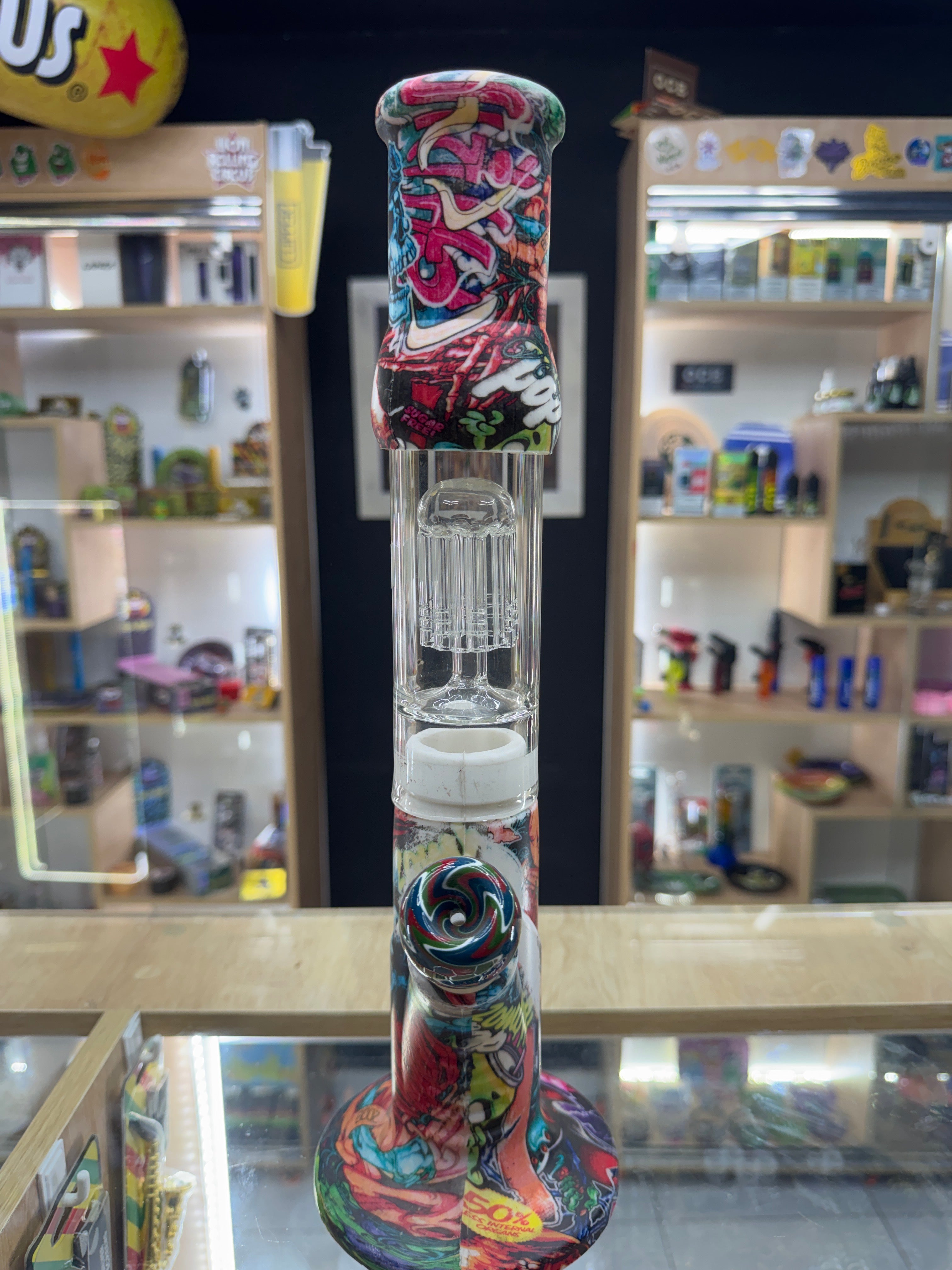 Bong Vidrio Siliconado Precolador