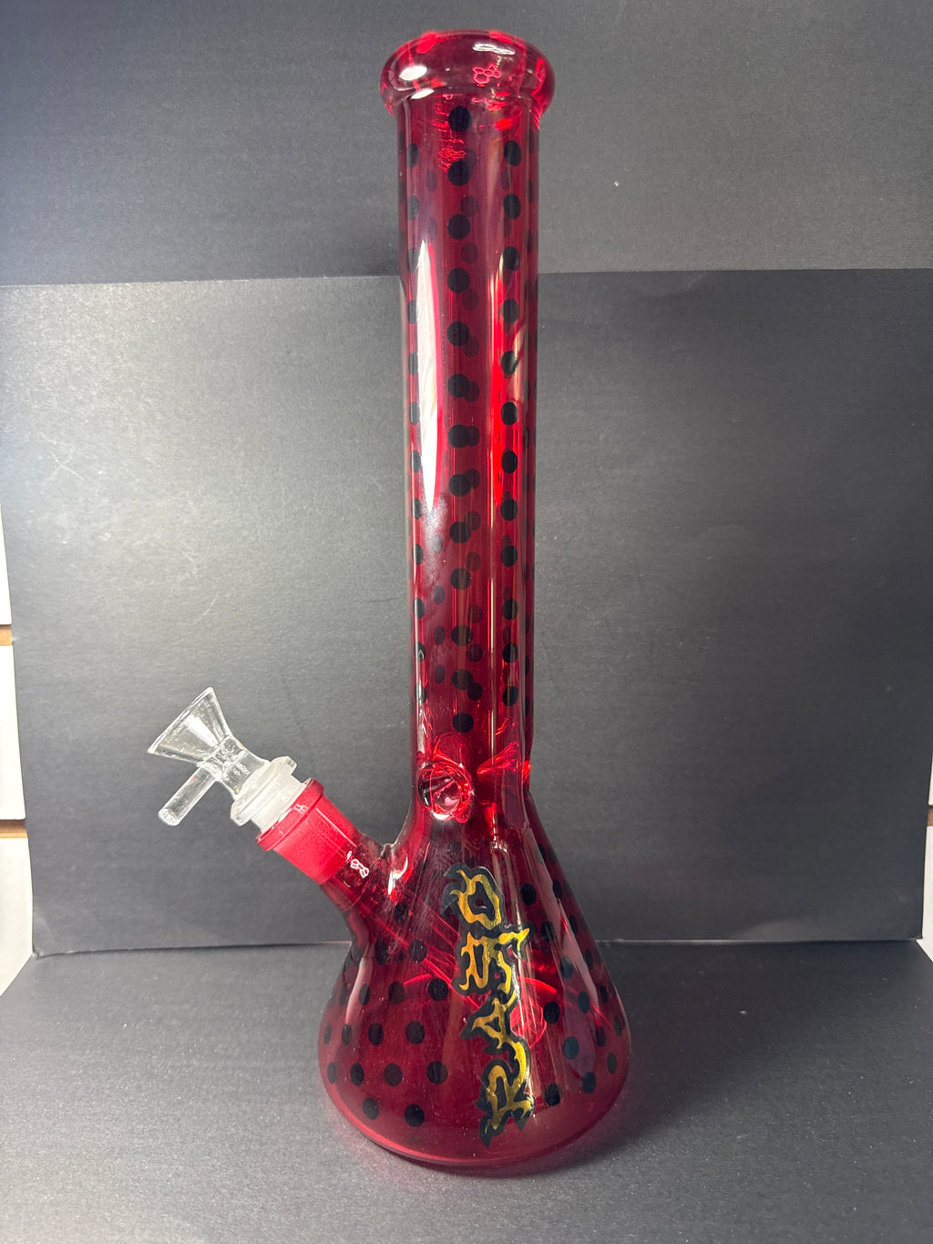 Bong Vidrio Rojo Raro 30 Cm